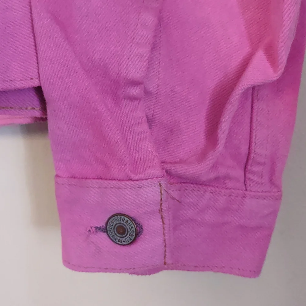 LF RP4 Levi's Eleanor Tie Dye Patched Denim Jacket One Size Pink - Picture 10 of 10